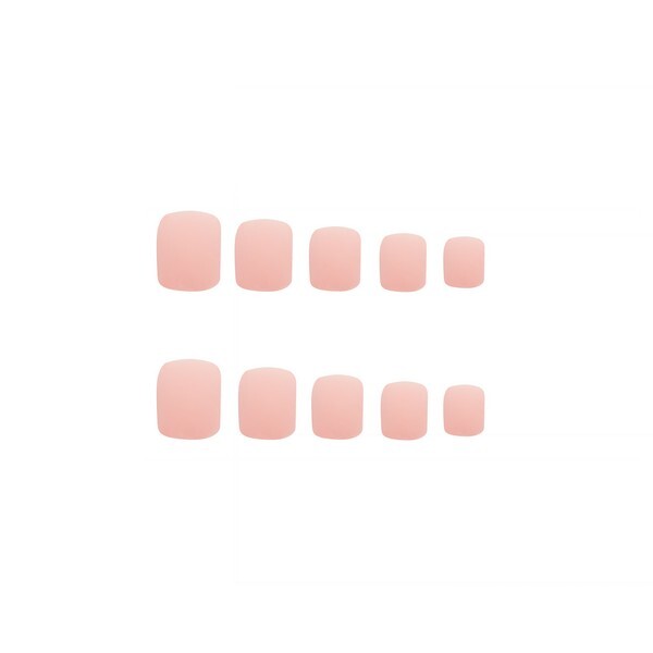 Invogue Matte Pastel Pink Vierkante Nagels (24 stuks)