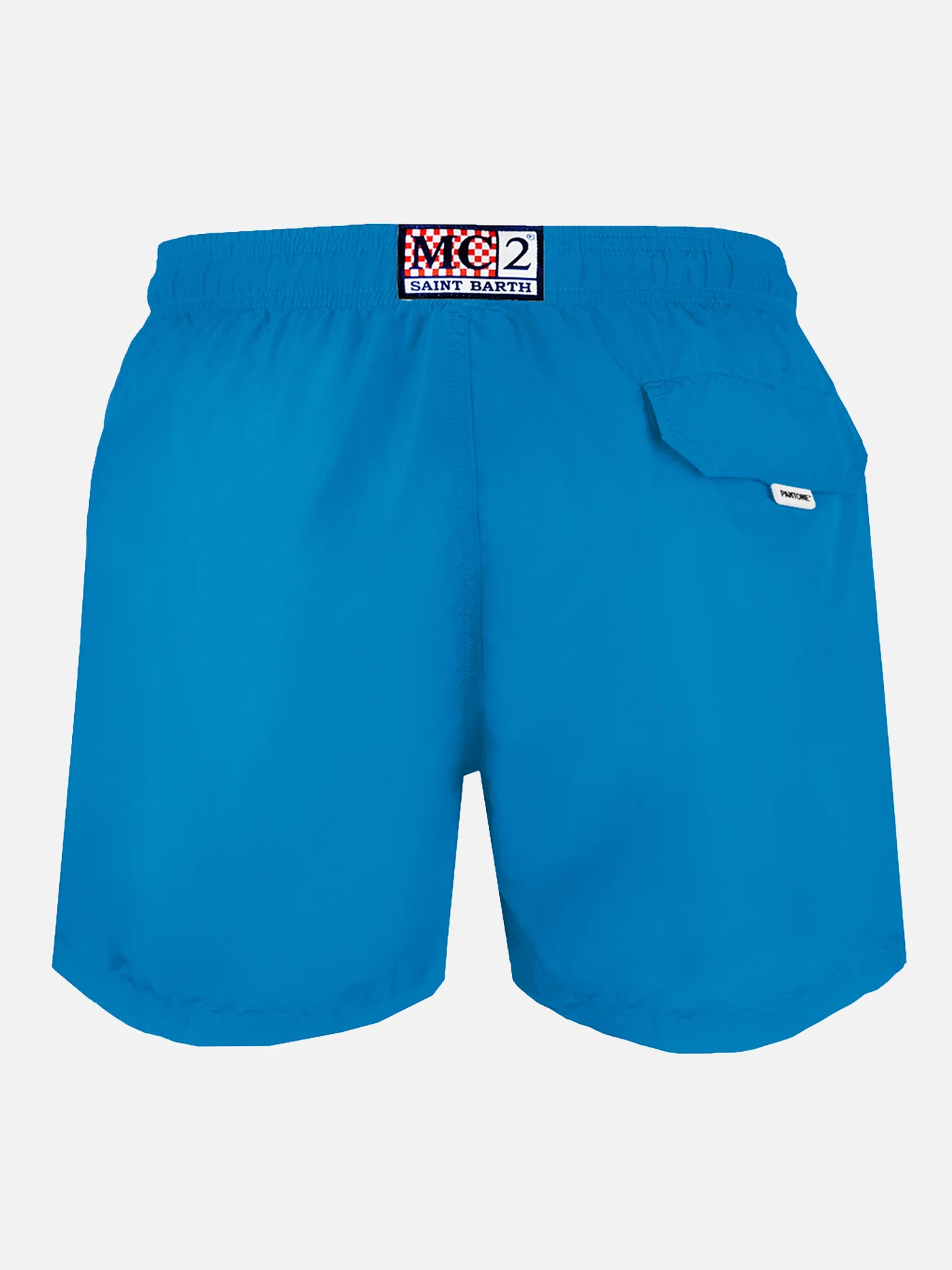 Man Ultralight Fabric Swim Shorts | Bluette Solid Color | Quick Drying | Mid Length | Regular Fit | Inside Brief | Pantone™ Special Edition | MC2 Saint Barth