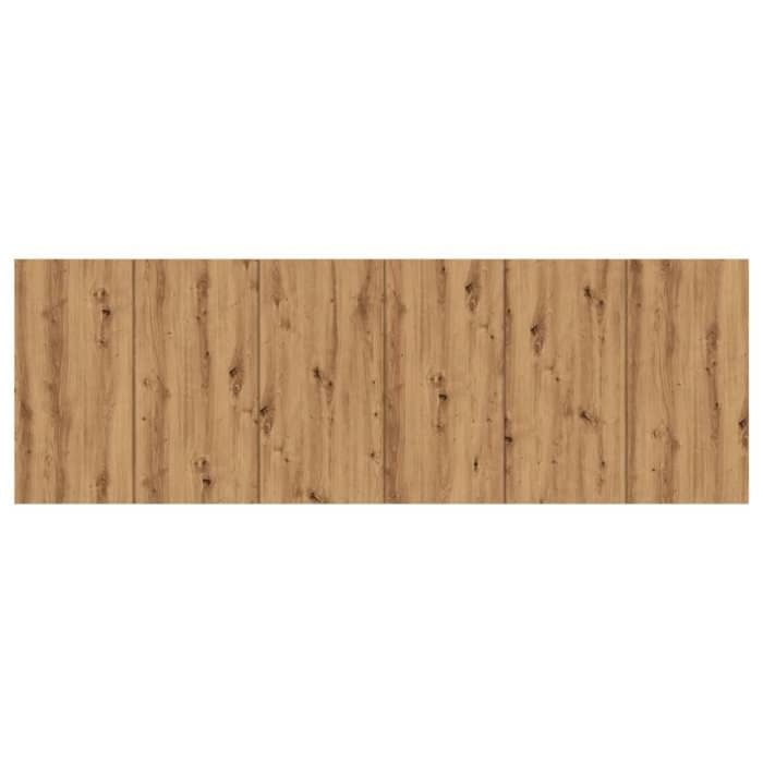 Cabecero de pared vidaXL, fabricado artesanalmente en madera de roble, cabecero para dormitorio, cabecero para cama doble 856831