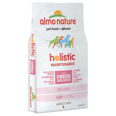 Almo Nature Croquettes holistiques pour chiens adultes de grande taille - Saumon et riz
