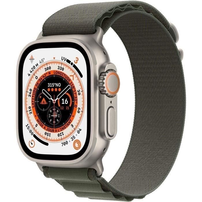 Apple Watch Ultra GPS + Cellular - 49 mm - Titanio - Correa Alpine Loop verde - Pequeña (2022) - Reacondicionado - Excelente estado