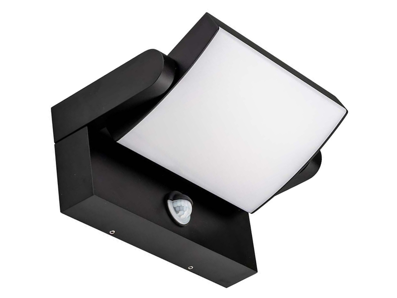 Kinkiet zewnętrzny VT-11020S LED 21 cm 3000K z czujnikiem ruchu czarny