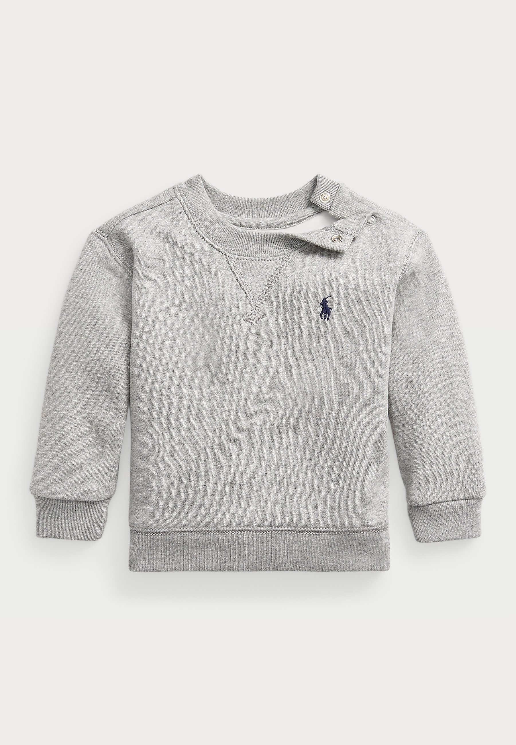 FLEECE CREWNECK SWEATSHIRT - Mikina - black/white