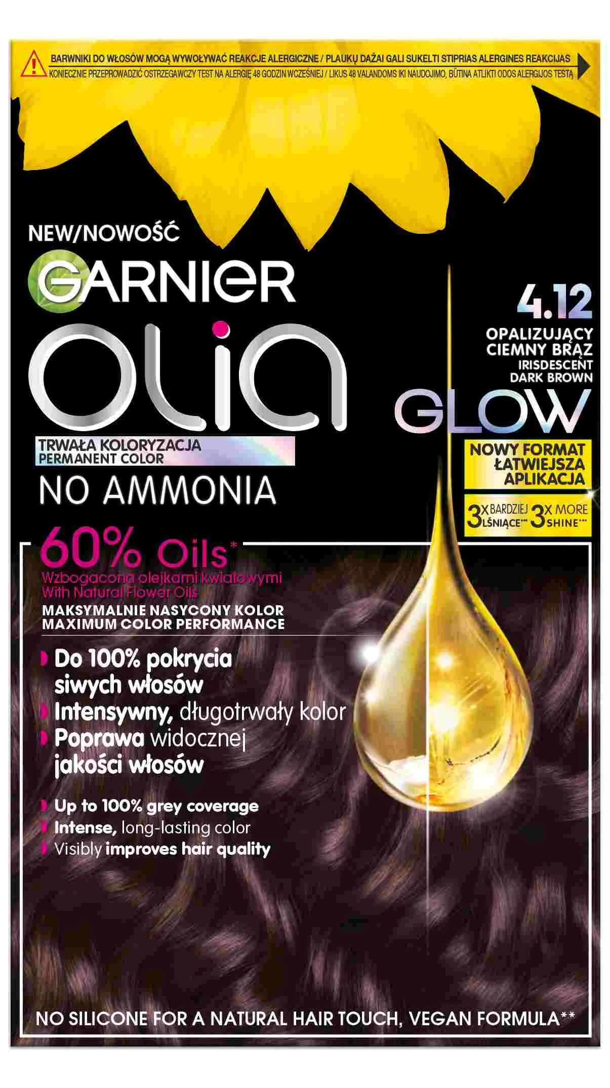 Garnier Olia Farba do włosów 4.12 Dark Brown