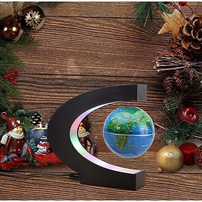 Magnetic Floating Light-Up Globe - Creative - Blue - C-Shaped Base - Decoration
