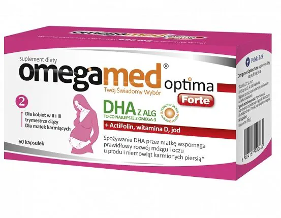 Omegamed Optima Forte, DHA z alg dla kobiet w 2. i 3. trymestrze ciąży oraz matek karmiących, Kapsułki