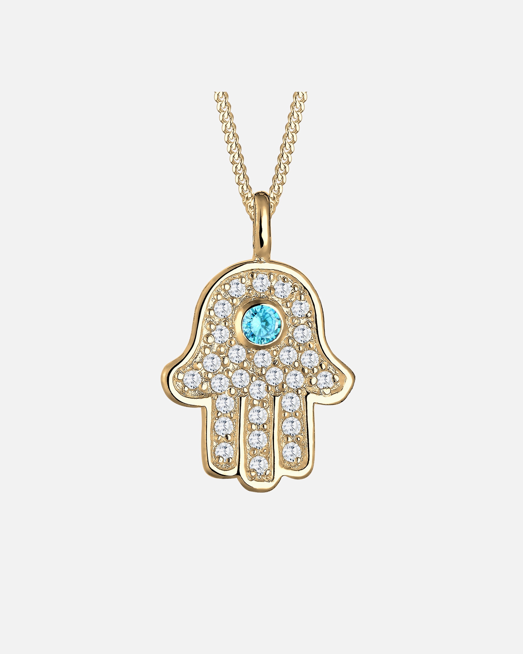 Elli Femme Pendentif Main Hamsa Uni avec Cristaux de Zircone en Argent Sterling 925