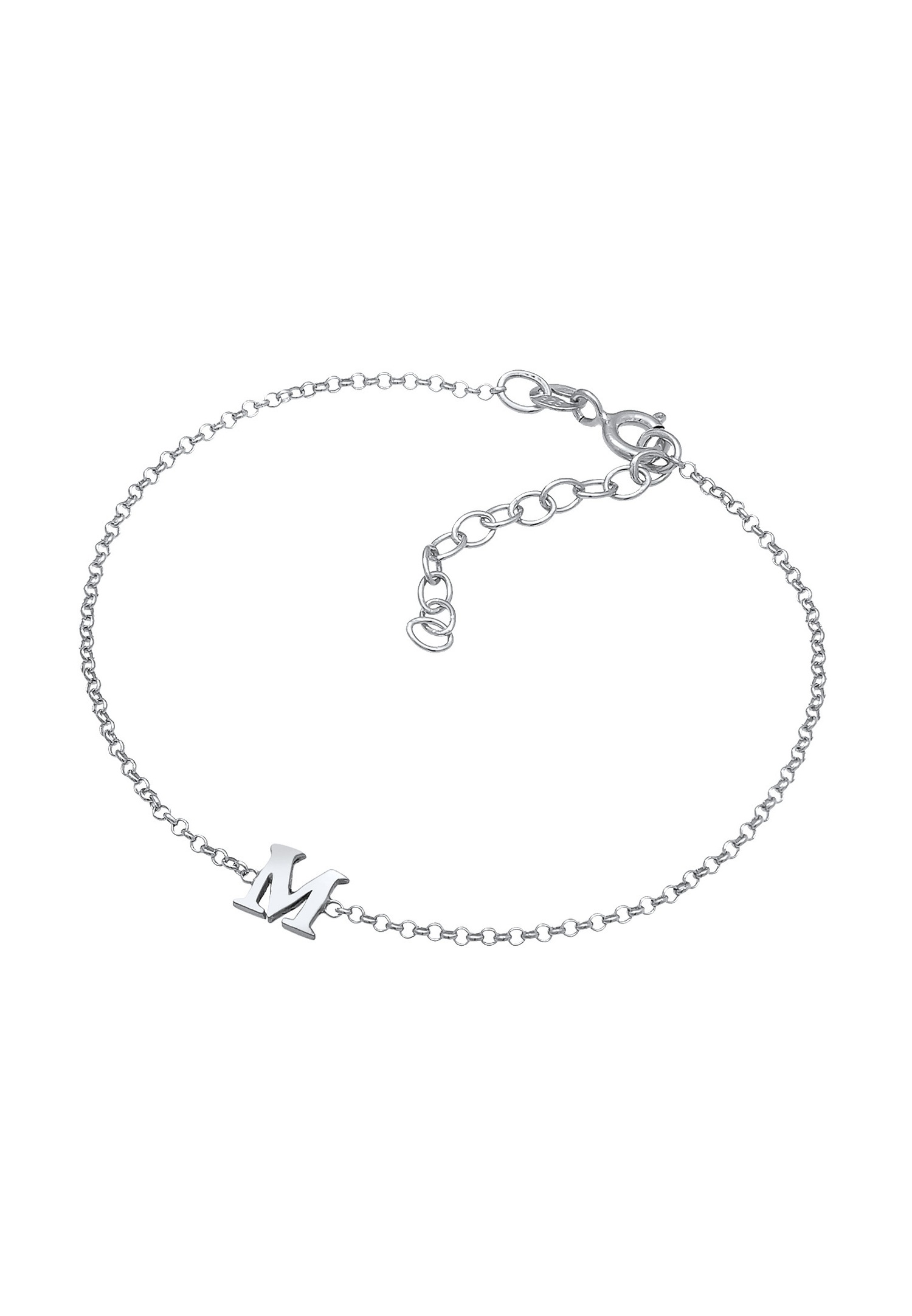 Elli Femmes pendentif lettre M Basique en argent sterling 925