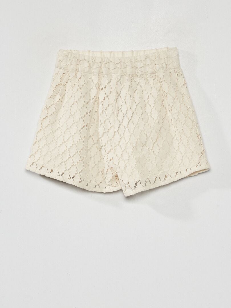 Gehaakte shorts - WIT