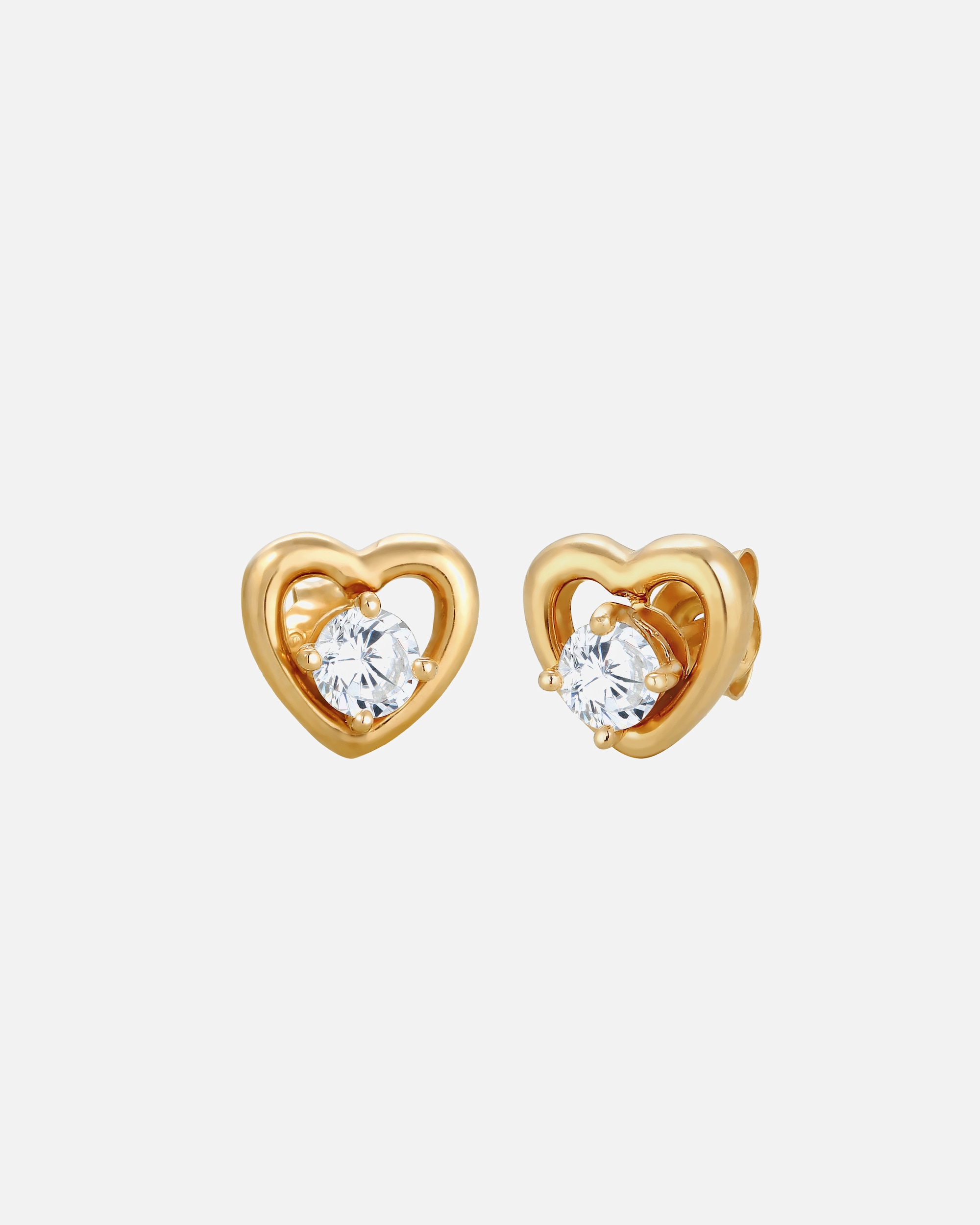 Elli Femme Classique à Motif de Coeur avec Cristal de Zircone en Argent Sterling 925