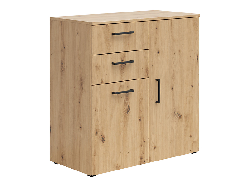 Komoda MultiDo 80 cm z 2 drzwiami i szufladami dąb artisan