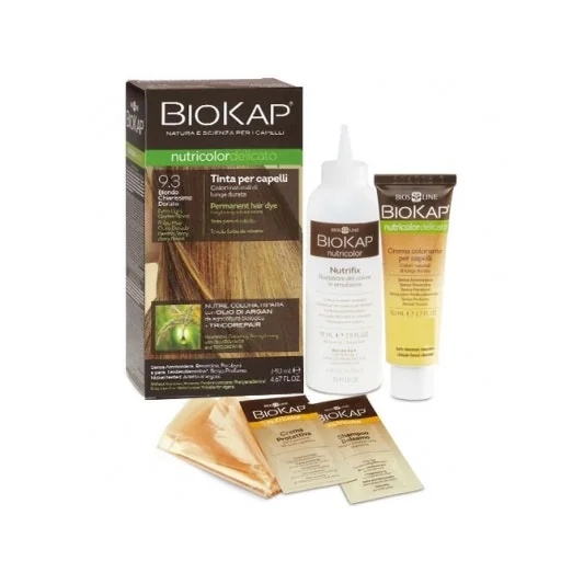 BIOKAP Biokap Nutricolor Delicado Coloração Orgânica para Cabelo 9.3 Louro Dourado Muito Claro