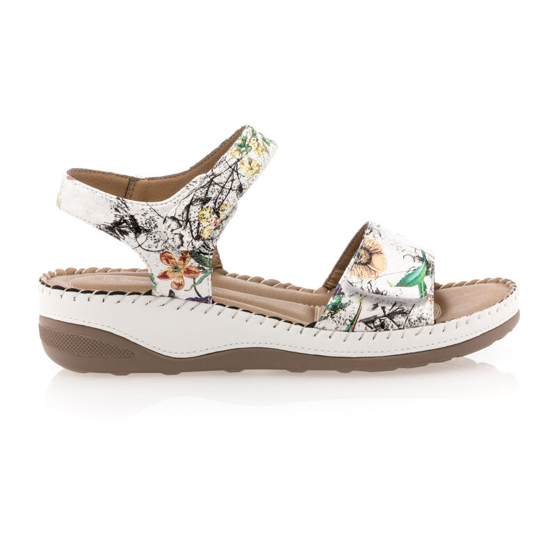 Weiße Damensandalen / Zehenfreie Schuhe