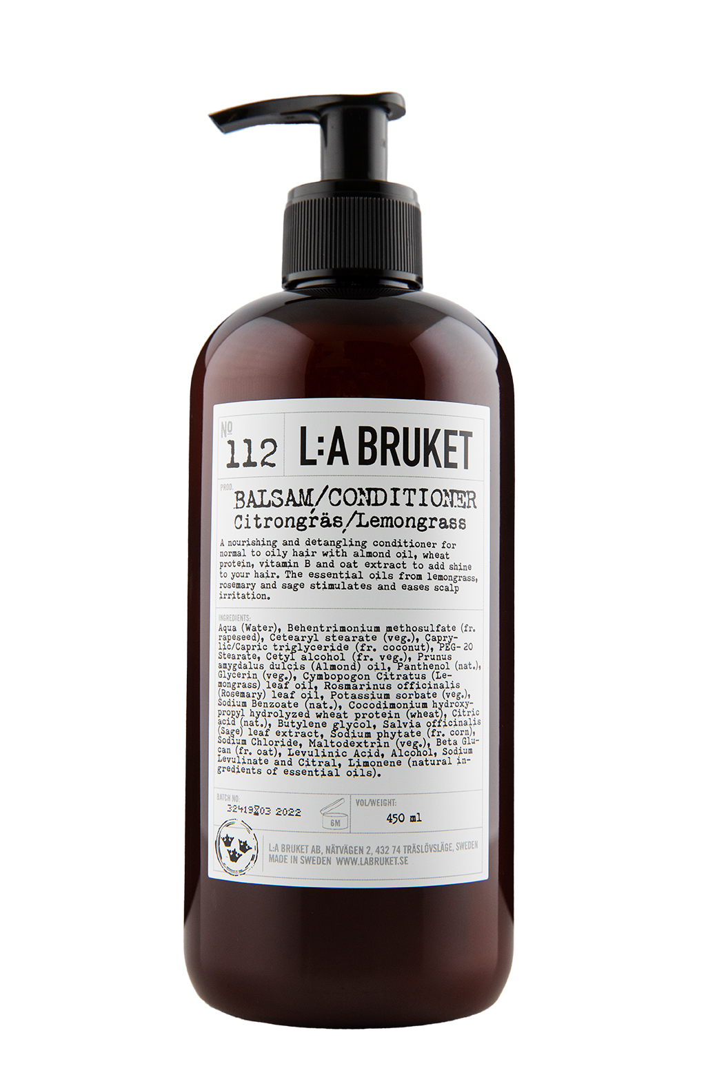 112 Balsam Lemongrass 450 ml - L:a Bruket
