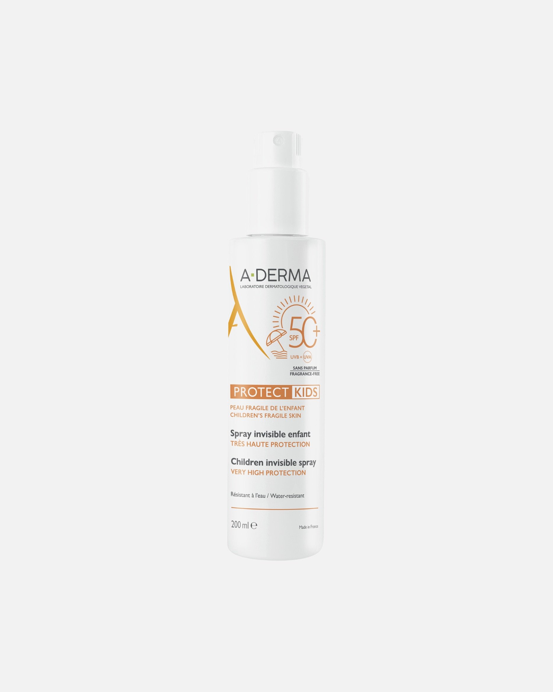A-DERMA krema za sunčanje za djecu Protect KIDS dječji nevidljivi sprej SPF 50+ - 200 ml