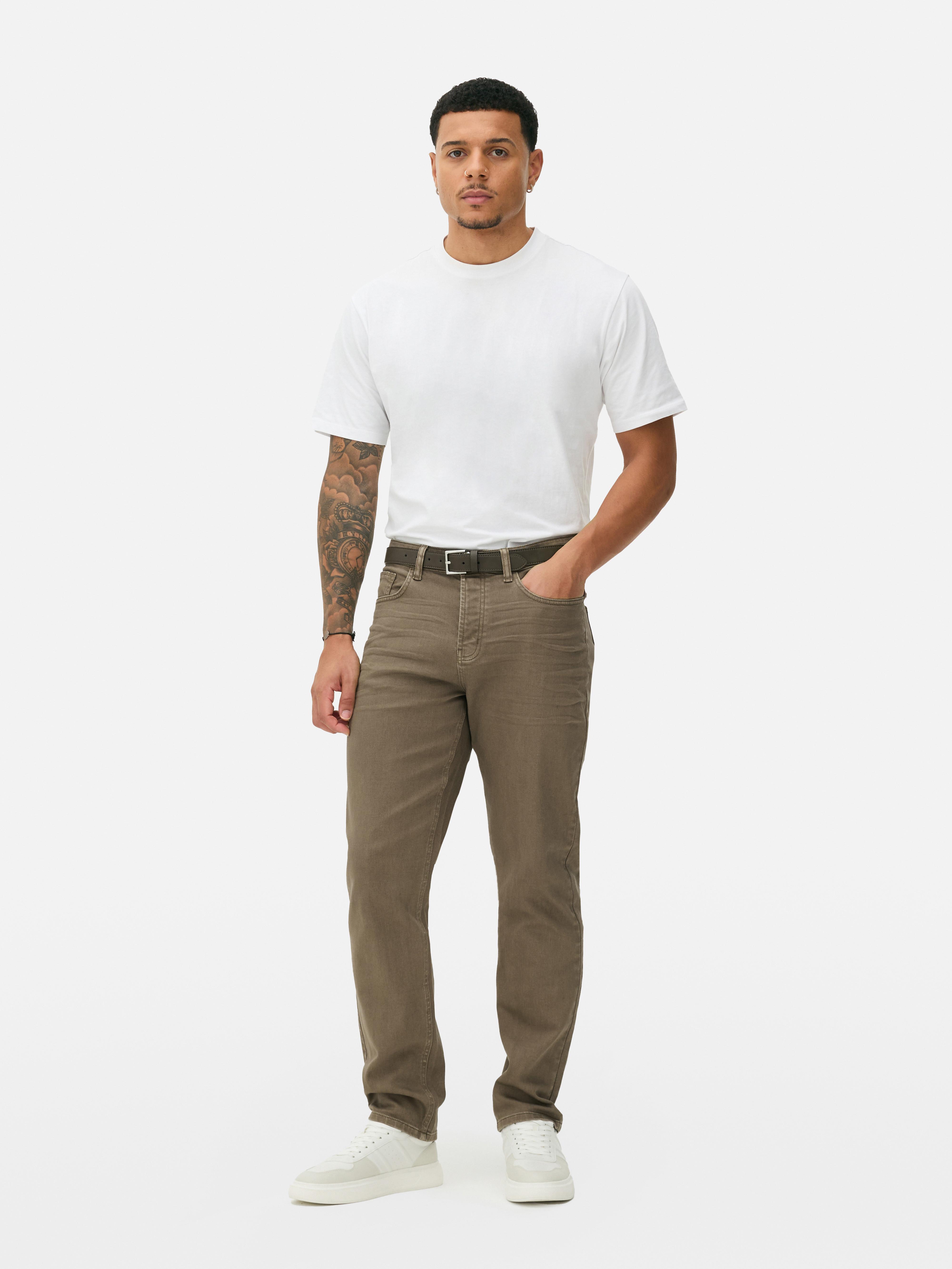 Blugi drepți Blugi casual drepți cu cinci buzunare
