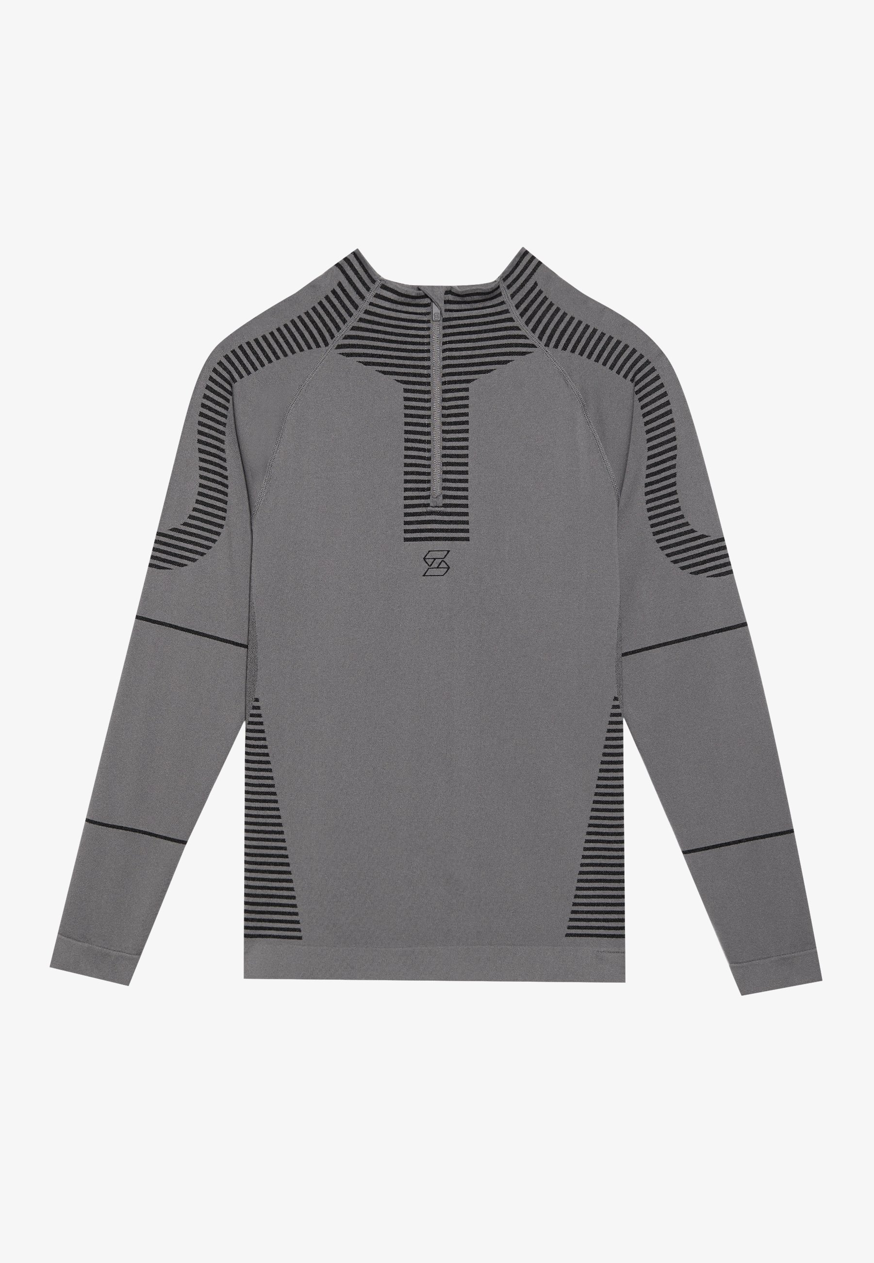 Pier One Sport THERMAL NAHTLOSES SPORTSET – TOP & LEGGINGS – Langärmliges Top – Dunkelgrau