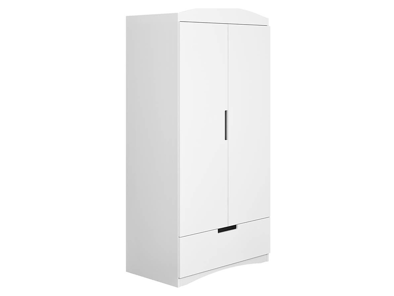 Szafa dwudrzwiowa Classic 90 cm z szufladą biała