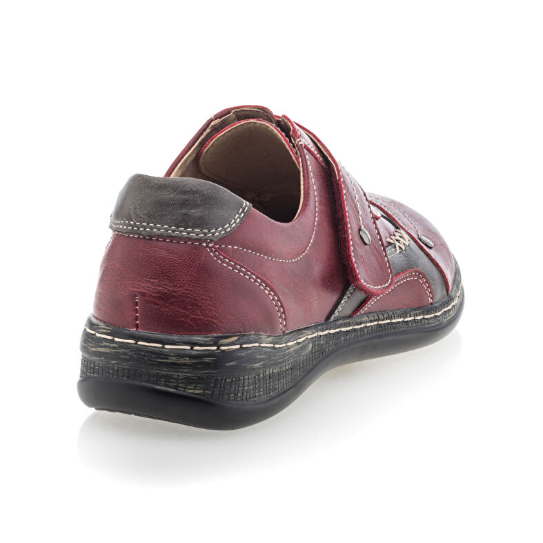 Zapatos de mujer rojos con cordones / Zapatos Derby