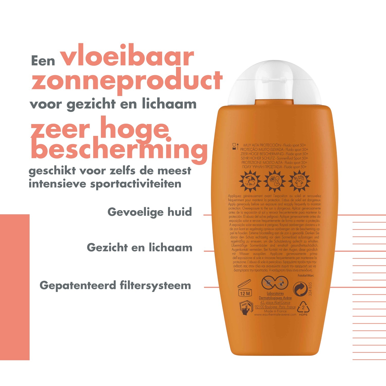 Avène krema za sunčanje Solaire Sport Fluid SPF50+ - 100 ml