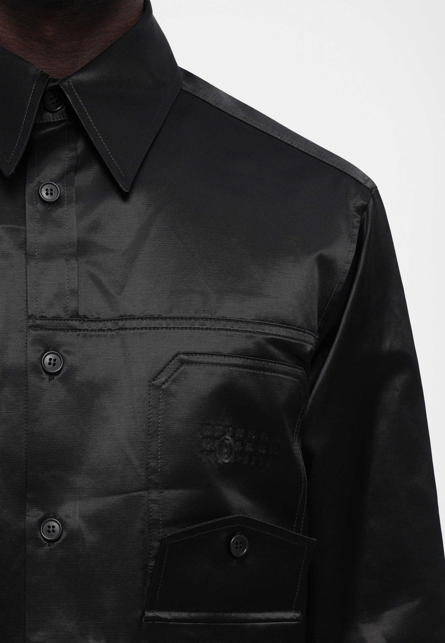 Chemise à manches longues MM6 Maison Margiela - noire