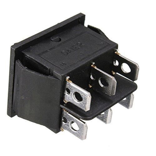 Comutator basculant momentan pentru geam electric cu antenă DPDT de 12V cu 6 pini, AC 250V-16A