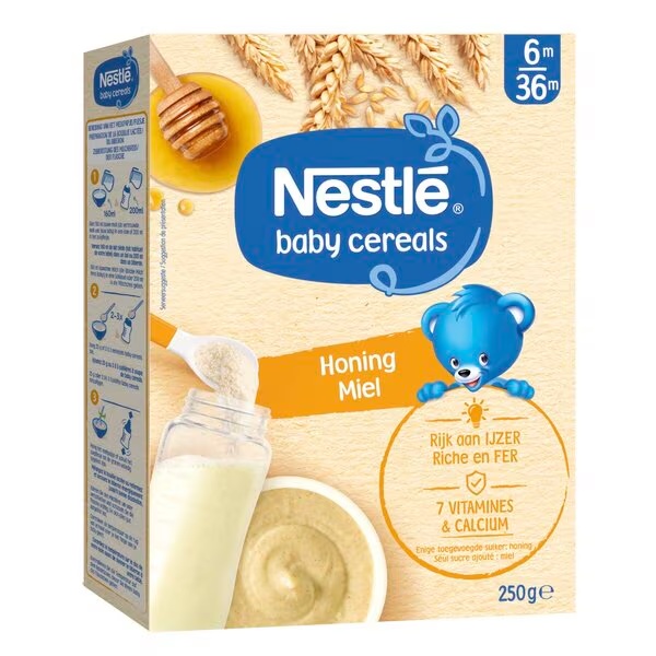 „Nestlé“ medaus dribsniai kūdikiams<br>250 g