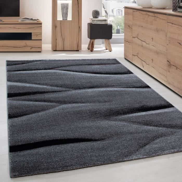 Tappeto da soggiorno CARPETTEX - Moderno - Nero 160 x 230 cm - Sintetico - Design moderno