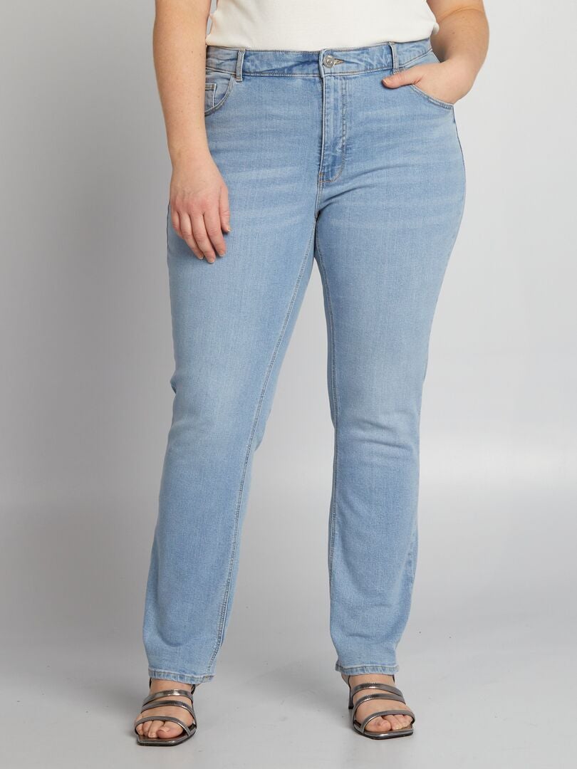 Pantalones vaqueros de corte regular con 5 bolsillos, talla L30 - AZUL