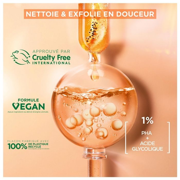 Garnier SkinActive Solution Micellaire Peeling Doux Visage Yeux et Lèvres 400 ml