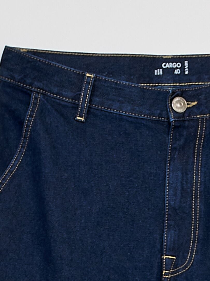 Calças jeans estilo carpinteiro - AZUL