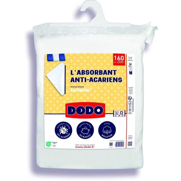 Protector de colchón absorbente - 160x200 cm - Algodón - Antiácaros