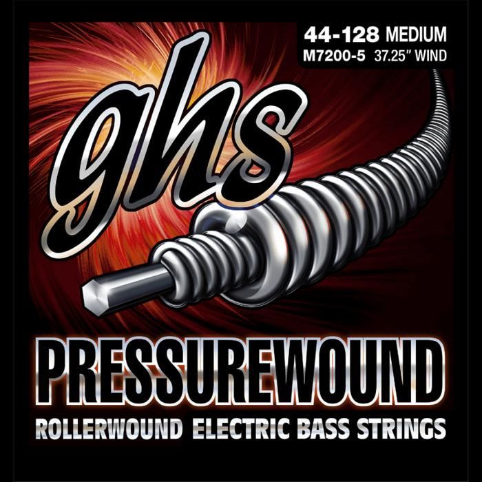 GHS M7200-5 - Pressurewound medium 5c 44-128 - Bass guitar set
