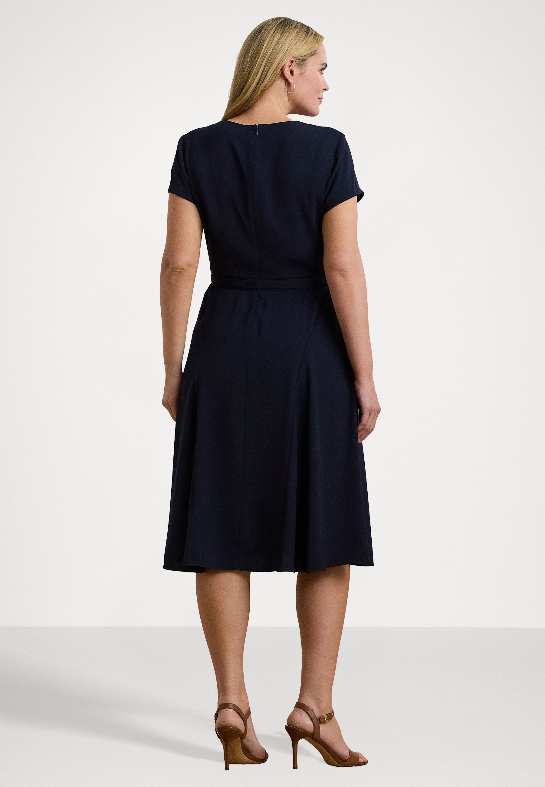 Lauren Ralph Lauren Női ÖVES GEORGETTA RUHA - Nappali ruha - világítótorony sötétkék