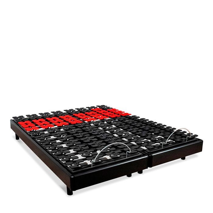 Juego de 2 bases de cama eléctricas Superflex de 2x90x200 cm con somier de láminas.