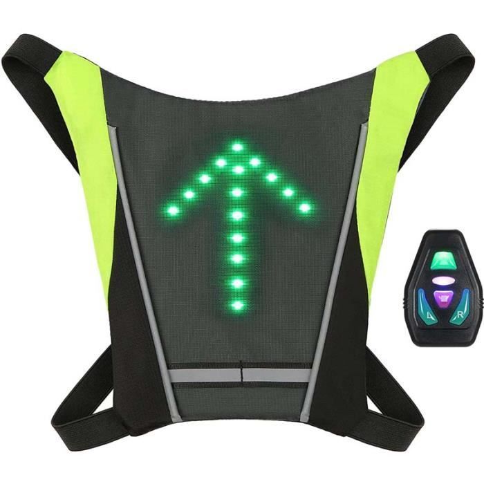 Mochila reflectante - FOLAYA - Gris - LED recargable - Seguridad para ciclismo - Impermeable
