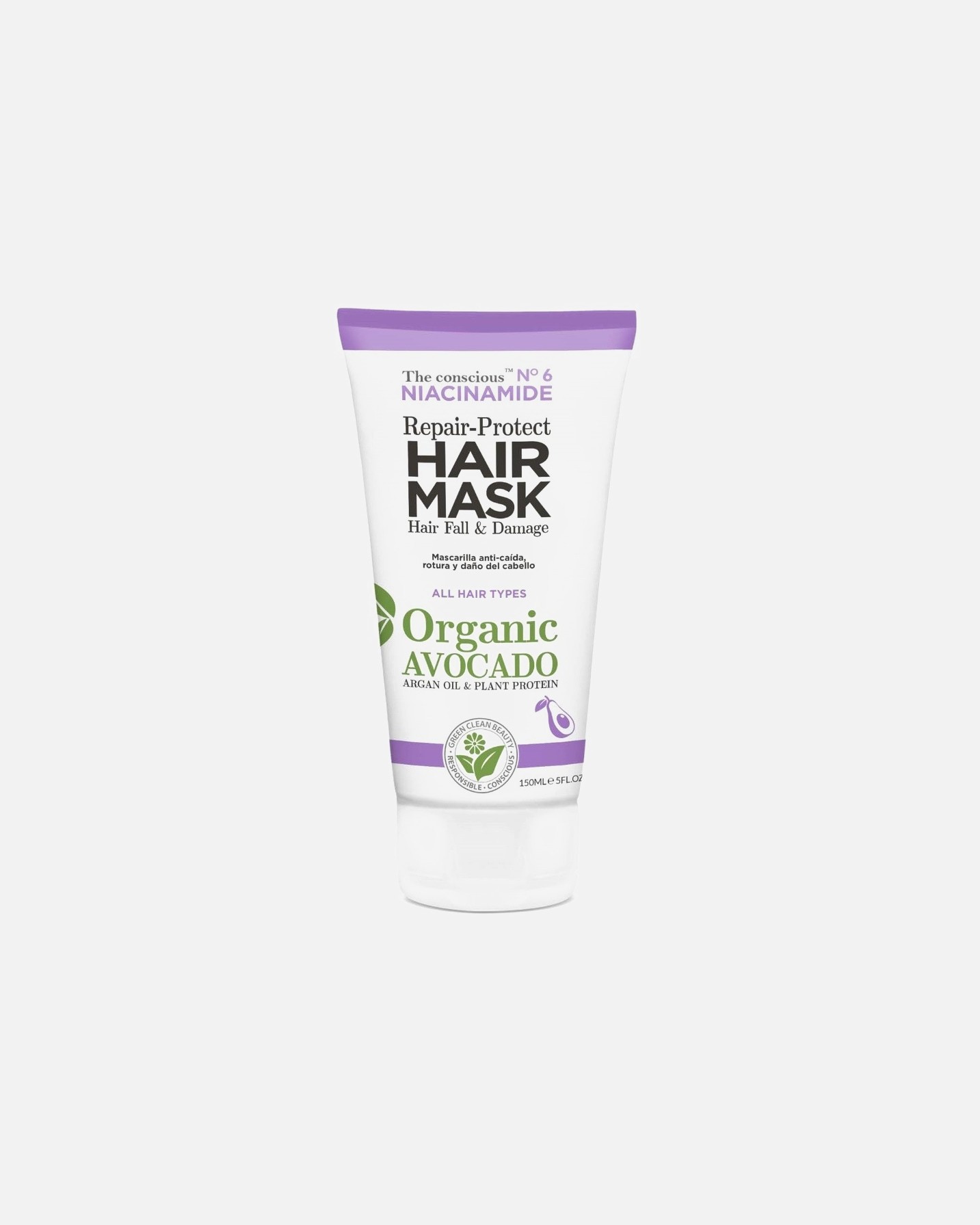 Theconscious™ plaukų kaukė su niacinamidu. Atkuriamoji ir apsauginė plaukų kaukė – 150 ml.