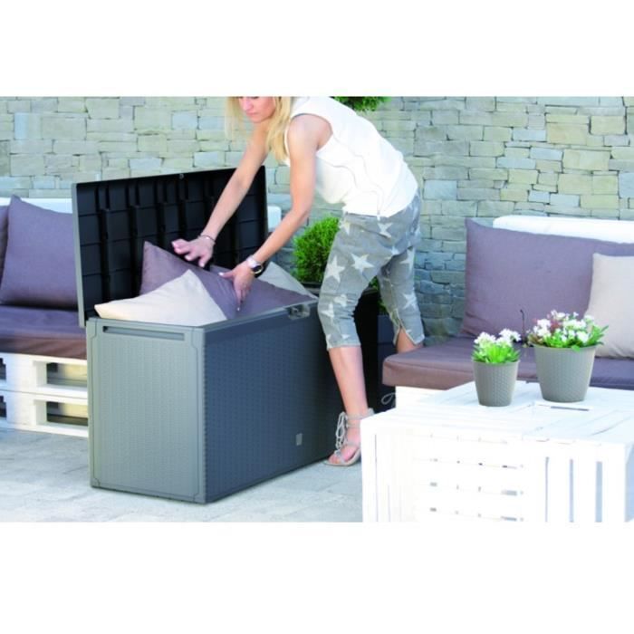 Coffre de rangement de jardin 2 en 1 290L anthracite Rato Plus Prosperplast