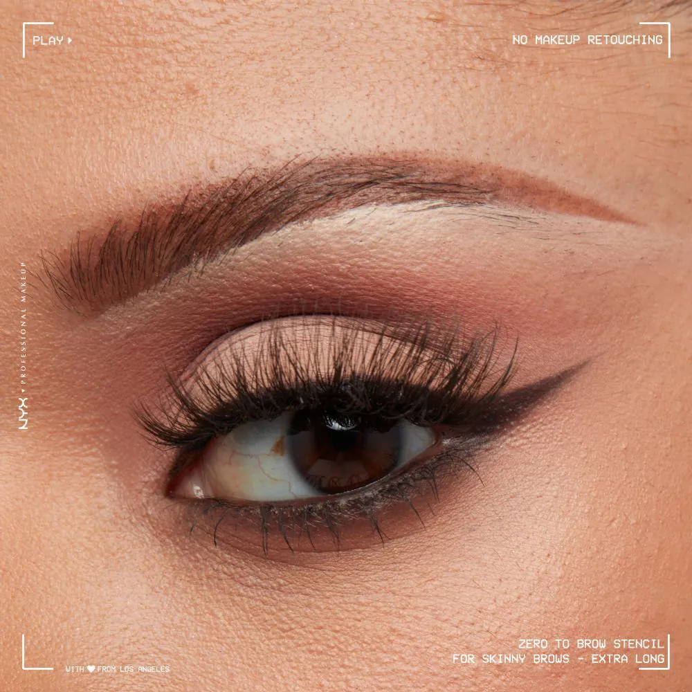 NYX Zero To Brow Szablon do brwi Thin Brow 4 szt.