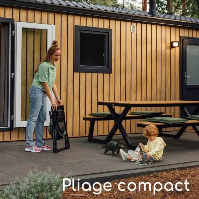 BEBECONFORT LILY Chaise haute bébé, ultra compacte et légère, confort optimal, de 6 mois à 3 ans, jusqu'à 15 kg, Mineral green