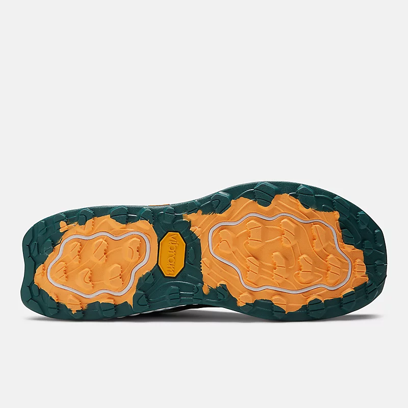Fresh Foam X Hierro v7 pour homme – teinte béton avec des nuances turquoise et jaune d'or.