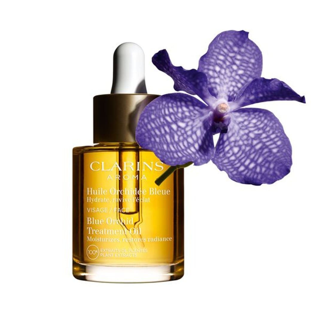 Clarins Aromaphytocare telový olej s modrou orchideou – pre suchú pokožku – 30 ml