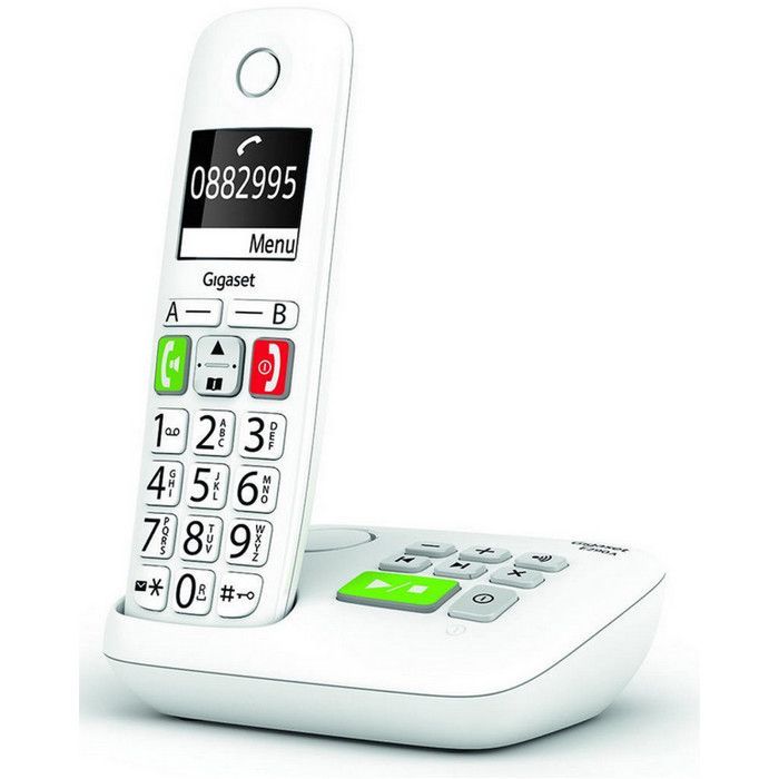 GIGASET E290 A Witte Draadloze Telefoon - Geïntegreerd antwoordapparaat en grote toetsen voor maximaal comfort