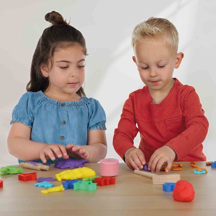 Pâte à modeler Feel good - SES CREATIVE - Dough - Scintillant (4x90gr) - Fabriqué aux Pays-Bas - Activité sensorielle bébé - Age :1+