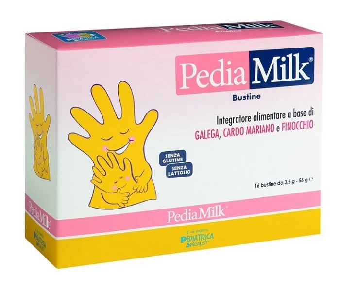 Pedia Milk voedingssupplement voor baby's, 16 zakjes.