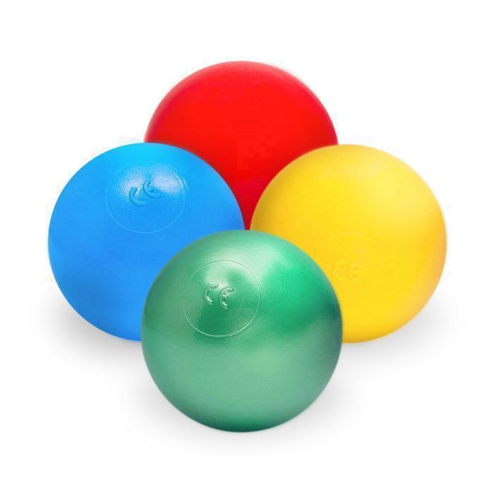 Pelotas MISIOO para piscina de bolas para bebés y niños, de plástico de colores, 6 cm, 600 pelotas: amarillo/rojo/azul/verde