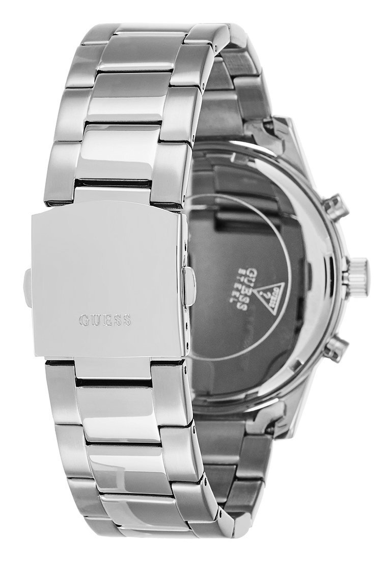 Guess ATLAS - Chronograafhorloge - zilverkleurig/zwart