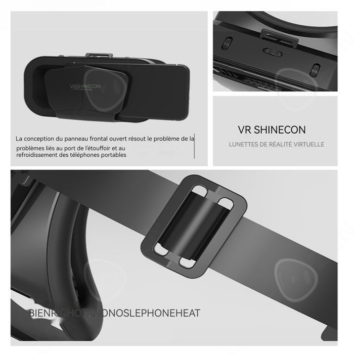 Casque VR - PASSIONOVA - 1920x1080p - 360 degrés - Télécommande incluse
