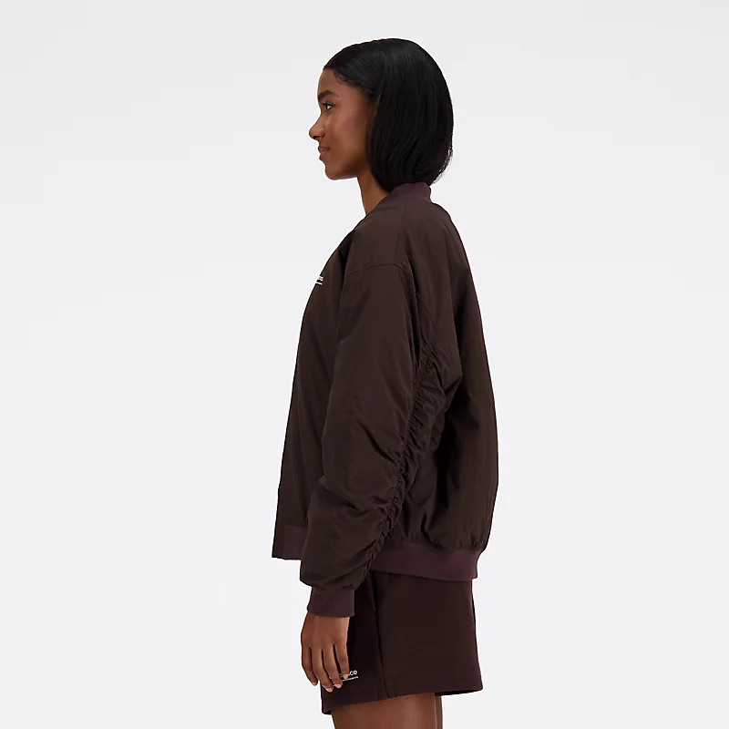 Damska kurtka typu bomber Linear Heritage Woven - SVART KAFFE