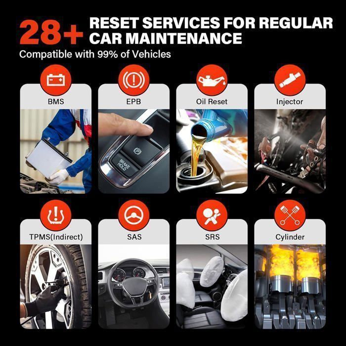 Herramienta de diagnóstico automotriz AUTEL MK808S - OBD2 - Multimarca - 4 GB de RAM